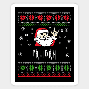 caliban santa metal Sticker